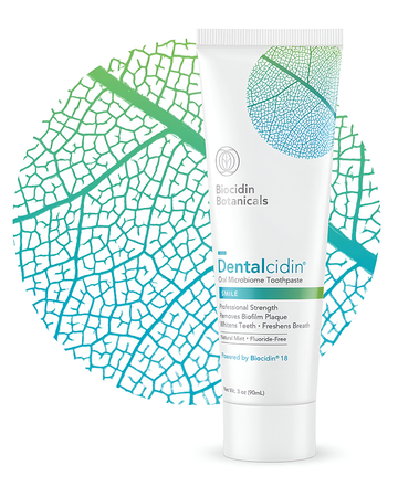 Dentalcidin Toothpaste with Biocidin – Gently Whitening Toothpaste – Assists in Removing Biofilms & Plaque to Help Maintain Teeth & Gum Health – Fluoride Free Toothpaste for Kids & Adults (3 oz)