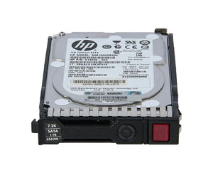 656108-001 - HP 1TB SATA 6Gb/s Hot Swap Midline 7200RPM (512n) 2.5-inch Internal Hard Drive with Smart Carrier for ProLiant G8 G9 and G10