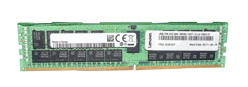 01DE977 - Lenovo 128GB 2666MHz DDR4 PC4-21300 ECC Registered CL19 288-Pin DIMM 1.2V Octal Rank x4 Memory Module
