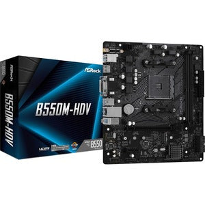 B550M-HDV - ASRock B550 Ryzen 3000/4000/5000 Socket AM4 DDR4 SATA M.2 PCI-Express Supported Micro ATX Desktop Motherboard