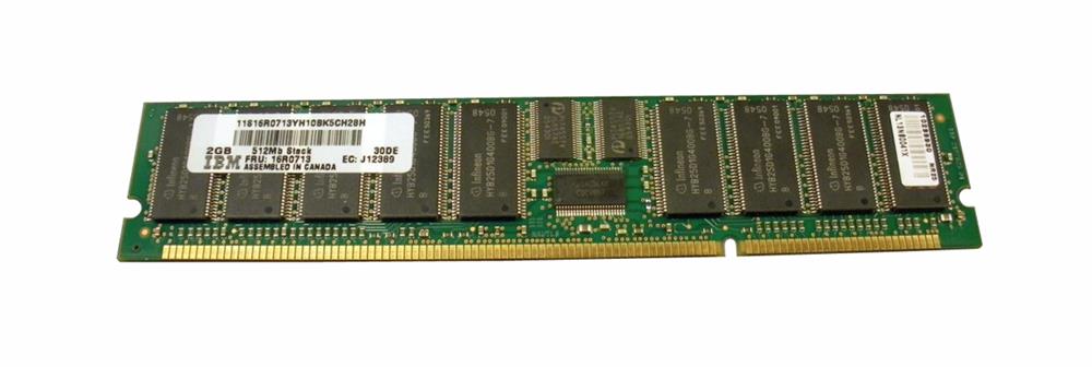 16R0713 - IBM 2GB 266MHz DDR PC-2100 ECC Registered CL2 184-Pin Cuod DIMM 2.5V Memory Module