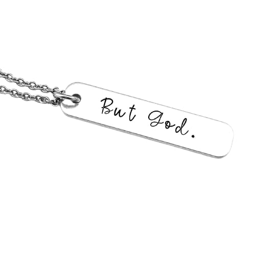 But God. Hand Stamped Christian Necklace, Faith Gift, Faith Based Necklace, Bible Study Gift, Bible Verse Jewelry, Encouragement Gift