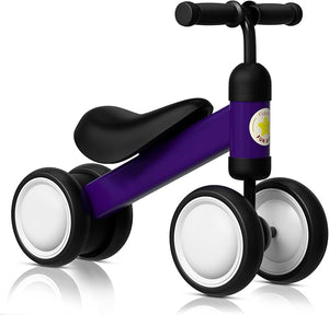 Purple Baby Balance Bike for 1-3 Year Old Boy Girl Gifts, 12-36 Month Toddler Balance Bike, No Pedal Soft Seat First Ride on Toys for Toddler 1-3- Easy to Assemble- Video Guide Included