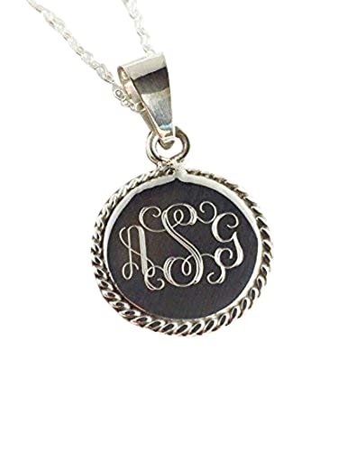 The Personal Exchange Nautical Rope Monogram Necklace - Sterling Silver