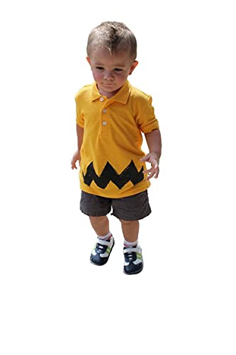 Retro NEW Charlie Halloween costume Shirt Zig Zag kids boys girls peanuts FUNNY brown gift Polo T-Shirt tshirt Teeshirt 18m 2T 3T 4T