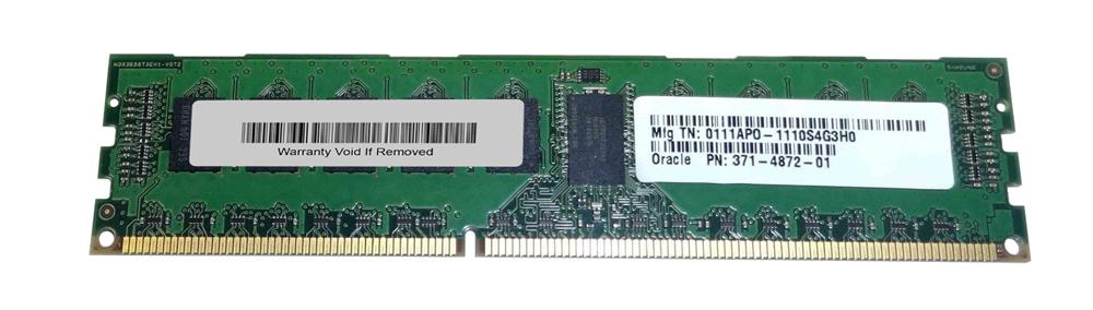 371-4872-01 - Sun Oracle 4GB 1333MHz DDR3 PC3-10600 ECC Registered CL9 240-Pin DIMM 1.35V (LV) Dual Rank x8 Memory Module
