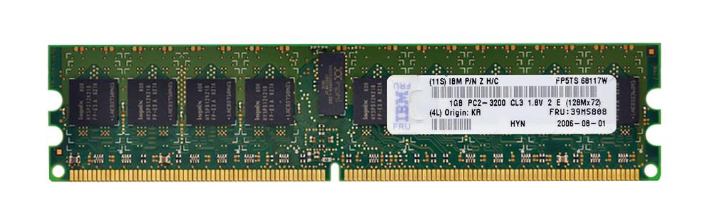 39M5808 - IBM 1GB 400MHz DDR2 PC2-3200 ECC Registered CL3 240-Pin DIMM 1.8V Single Rank x8 Memory Module