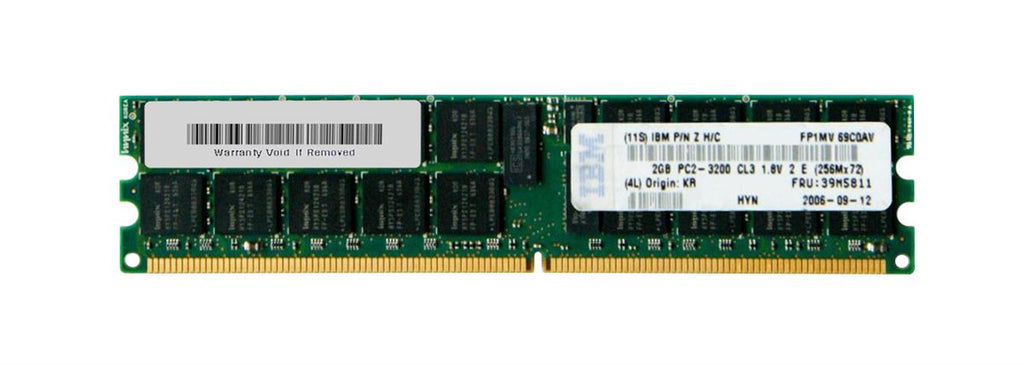 39M5811 - IBM 2GB 400MHz DDR2 PC2-3200 ECC Registered CL3 240-Pin DIMM 1.8V Memory Module