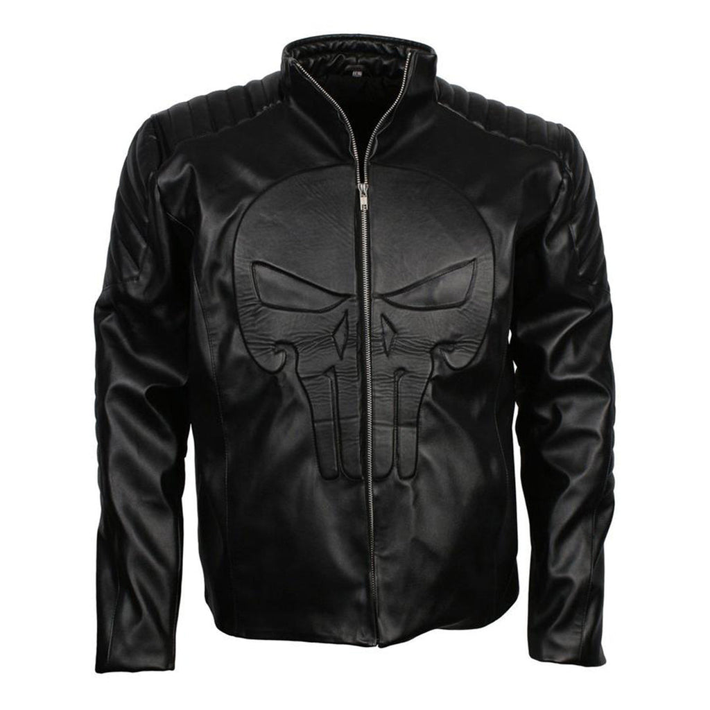 Men's Punisher Skull Leather Jacket