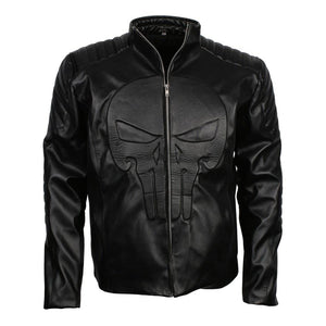 Men's Punisher Skull Leather Jacket