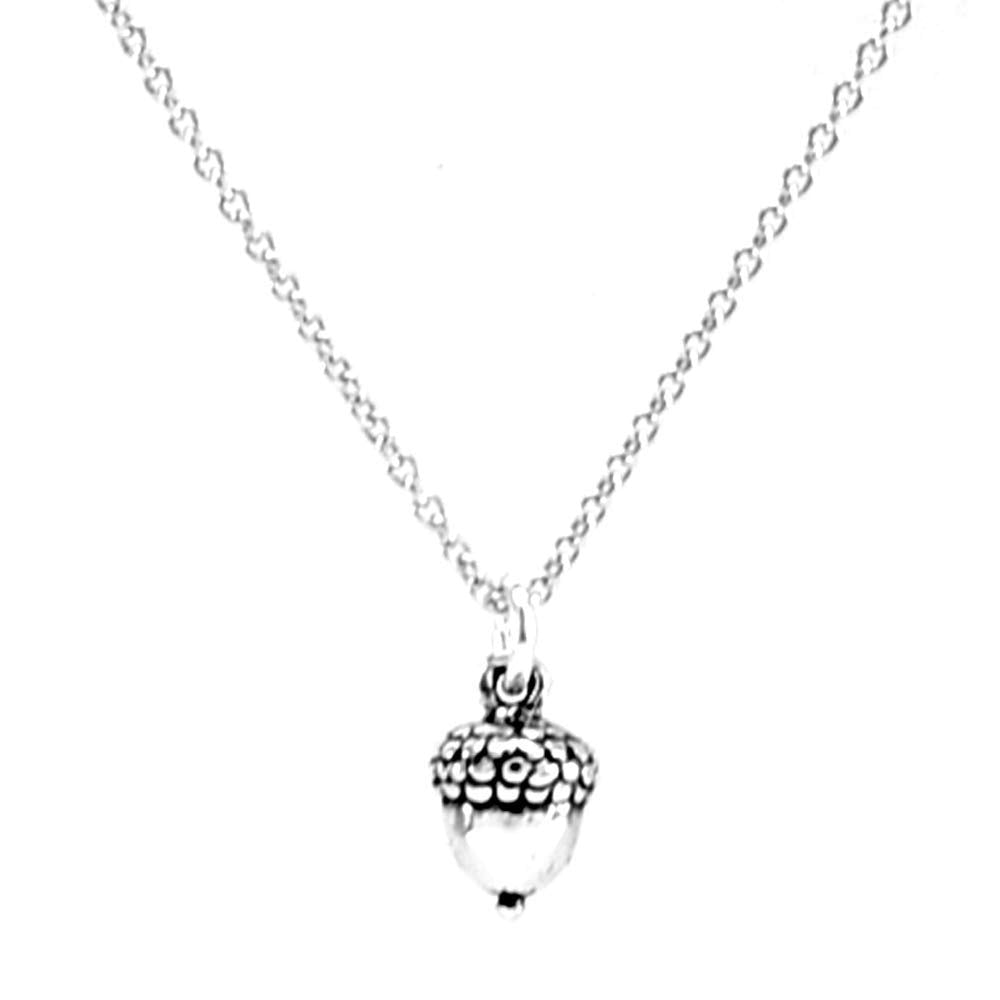 KEVIN N ANNA Sterling Silver 3D Petite Acorn Charm Necklace, 18"