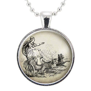 CellsDividing Freyja Necklace, Viking Jewelry, Norse Mythology Goddess Of Love And War, Feminist Freya Pendant