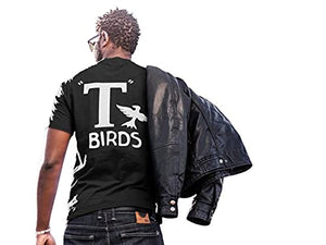 T Birds black shirt Greaser Shirt tee Tshirt black white lightning rocker 1950s 50s movie outfit S M L XL 2x 3x sock hop mens man dance music NEW
