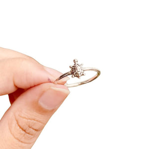 Turtle Ring Stacking, Animal Ring Silver, 925 Silver Rings, Boho Nature Ring, Handmade Ocean Jewelry, Turtle Rings, Tortoise Band Ring, Turtles Women Ring, Gift For Her, Birthday Gift