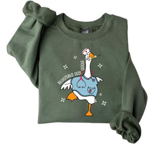 ElixirStreet Registered Silly Goose Sweatshirt, RN Sweatshirt, Nurse Gift, Nurse Funny Goose Hoodie, Funny Gag Gift, Nurse Day Multi Color