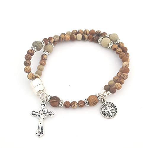 Wrist Rosary Picture Jasper Natural Stone