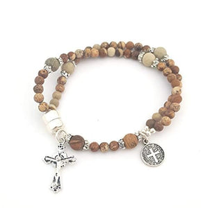 Wrist Rosary Picture Jasper Natural Stone