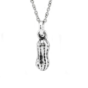 Sterling Silver Peanut Charm Necklace 18"