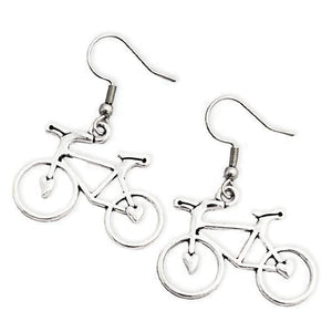 Bicycle Earrings, Silver Bicycle Earrings, Bike Earrings