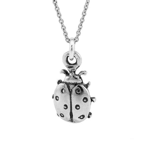 FLYINGTUTU Sterling Silver Ladybug Charm Necklace, 18"