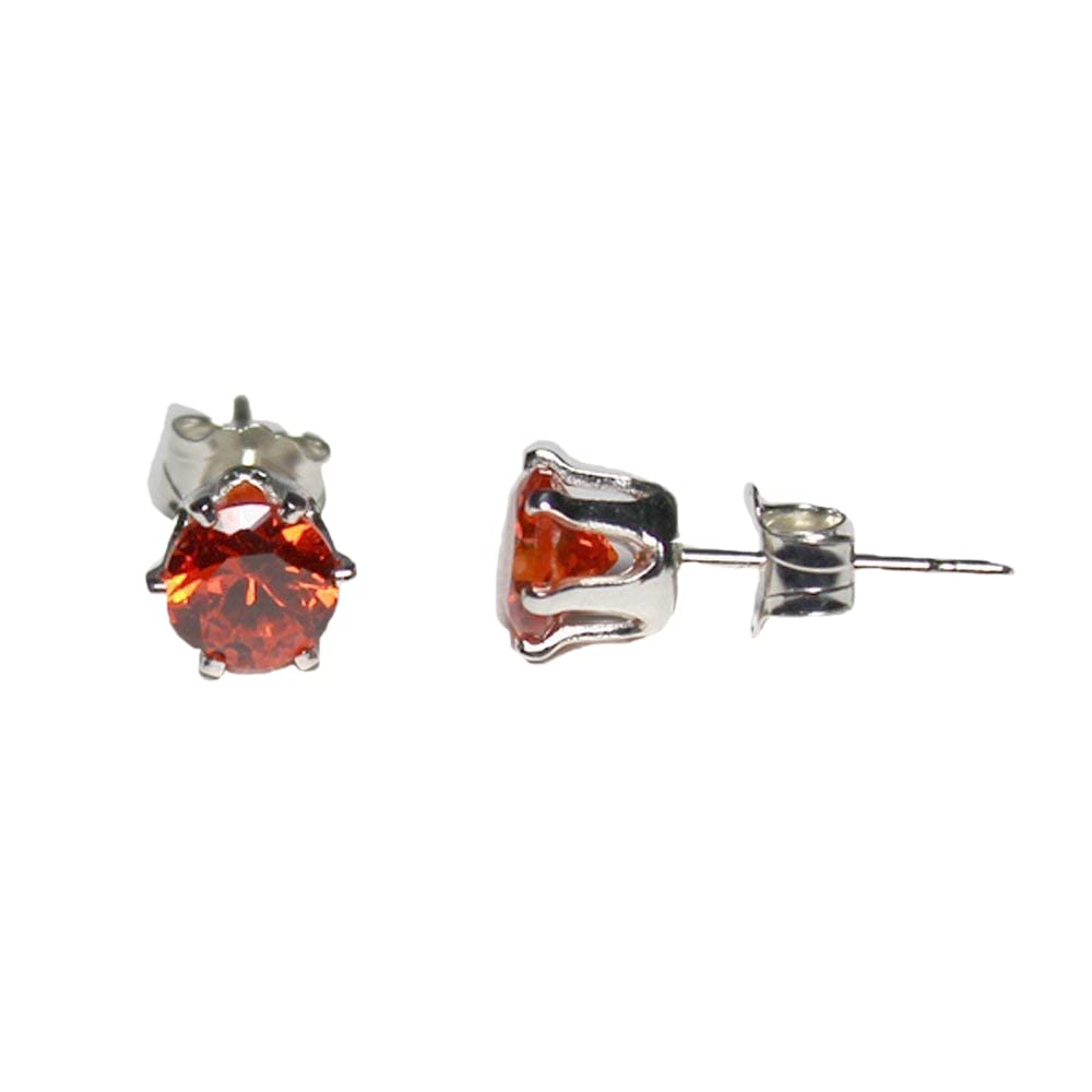 Mexican Fire Opal Earrings Sterling Silver/Stud Earrings