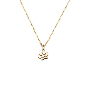 Custom Engraved Paw Print Necklace – 925 Sterling Silver or Gold, Personalized Memorial Jewelry, Thoughtful Gift for Pet Lovers, Unique Charm Keepsake, Christmas Gift