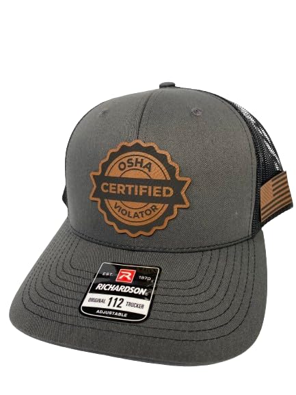 Certified Osha Violator Trucker Hat Baseball Cap Structured 6-Panel Adjustable Snackback Must Haves 2024 Father's Day Gift for Blue Collar Worker
