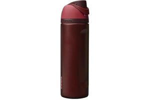 Owala FreeSip Insulated Stainless Steel Water Bottle with Straw, BPA-Free Sports Water Bottle, Great for Travel, 24 Oz, Black Cherry