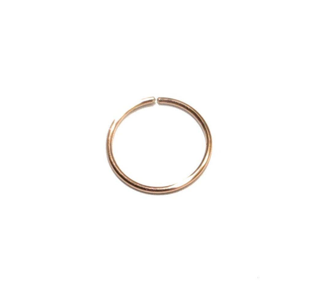 Love and Rain 14k Rose Gold Filled Nose Hoop Ring Cartilage Earring 24g 22g 21g 20g 18g 6mm 7mm 8mm 9mm 10mm