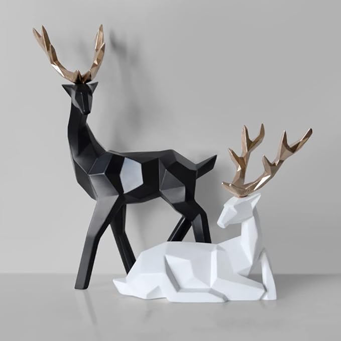 Deer Statue Family Deers Figurines Resin Sculpture