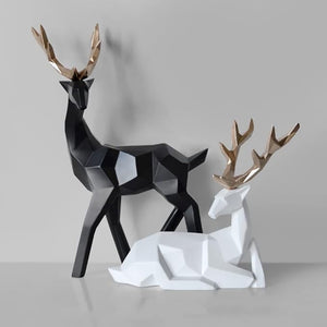 Deer Statue Family Deers Figurines Resin Sculpture
