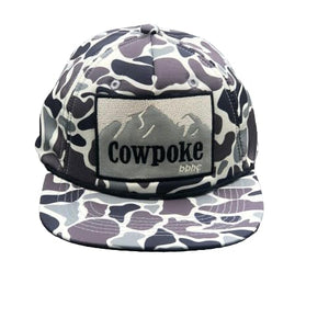Cowpoke Country Western Vintage Camouflage Pattern Rope-brim Snapback Hat