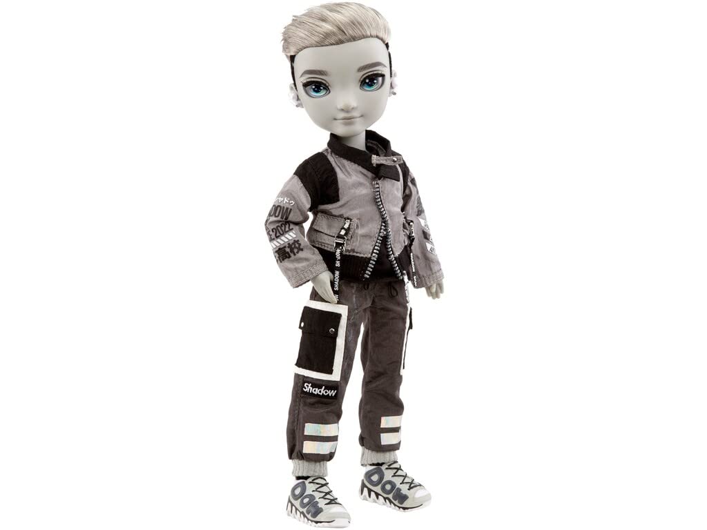 Rainbow High Shadow Series 1 Ash Silverstone- Greyscale Boy Fashion Doll. 2 Silver Designer Outfits to Mix & Match with Accessories, Great Gift, Multicolor, 583578EUC
