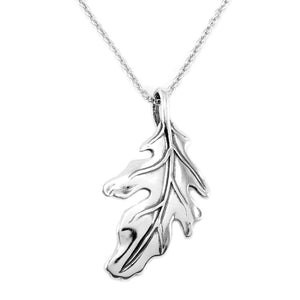 KEVIN N ANNA Sterling silver Oak Leaf Tree Charm Pendant Necklace, 18"
