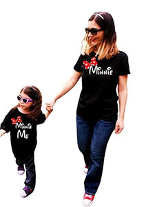 2 Shirts- disney fan Mommy and Me Minnie Shirts, family matching, Minnie Me, matching mother daughter outfit mickey mouse mama