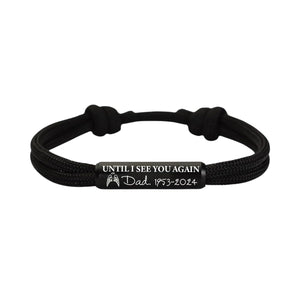 Custom In Loving Memory Bracelet "I Will Carry You With Me" Personalized Engraved Memorial Bracelet, Remembrance Bereavement Gifts Jewelry for Loss Of Loved One, Mom, Dad, Partner