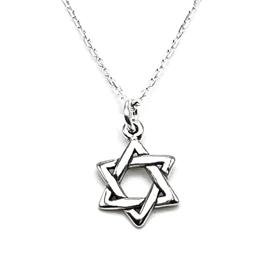 KEVIN N ANNA Sterling Silver Star of David Charm - Faith Charm Necklace, 18"