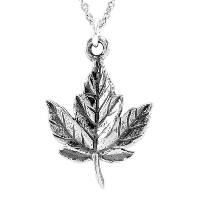 KEVIN N ANNA Sterling Silver Maple Leaf Charm Necklace, 18"