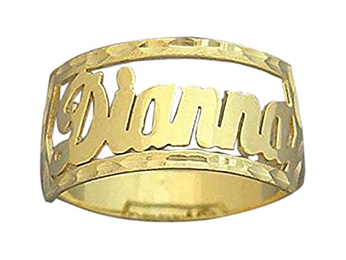 Solid 10k Gold Personalized Monogrammed Custom Made Name Ring