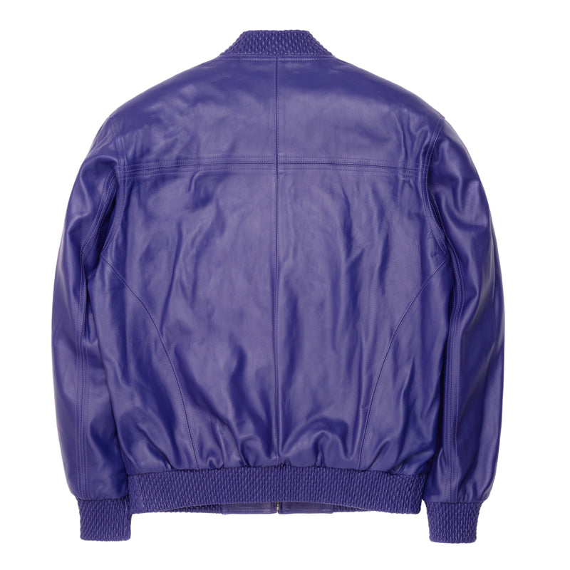 Men's Purple Basic Leather jacket