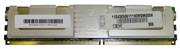 43X5061 - IBM 4GB 667MHz DDR2 PC2-5300 ECC Fully Buffered CL5 240-Pin DIMM 1.8V Quad Rank x8 Memory Module