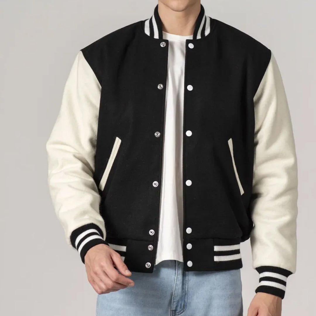 Dartmouth Green Satin Jacket with White Sleeves