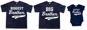 personalized matching brother shirt set Biggest big and little brother with names