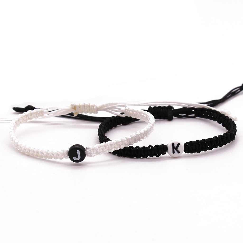 Couple Bracelets Initial Bracelets Personalized Matching Bracelets for Boyfriend Girlfriend Adjustable Bracelet for Best Friends Bracelet Friendship Bracelet Men Bracelets Gifts for Him