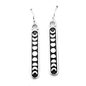 KEVIN N ANNA Sterling Silver Moon Phase Charm Earrings