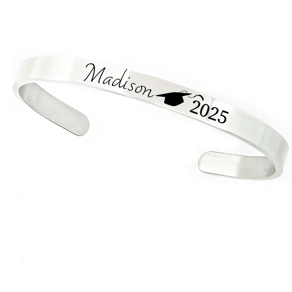 Personalized Graduation Gift Graduation Bracelet Gift For Graduation Personalized Name Jewelry Gift Class Of 2025 Gift Girl Graduation Gift GRADUATION-CUFF
