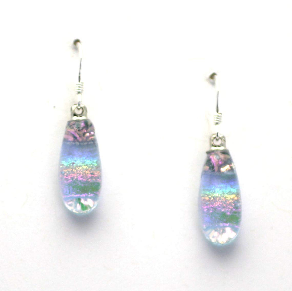 Dichroic Glass Earrings. Handmade on Maui.