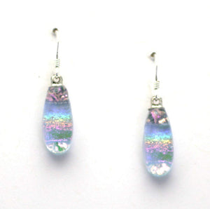 Dichroic Glass Earrings. Handmade on Maui.