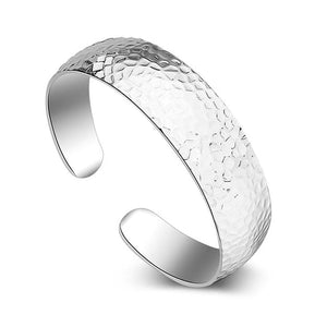 Sterling Silver Bangle Bracelets for Women, Handmade Bracelet for Women, Silver Cuff Bracelets for Women, Birthday Gifts, Mom Gifts (Silver cuff-5)