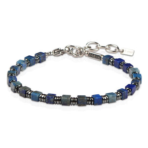 Casvia Handmade Mens Bracelets Exclusively Crafted with Natural Lapis Lazuli and Hematite the Premium Bracelets for Men as Exceptional Mens Jewelry for Unrivaled Energy and Style Appeal